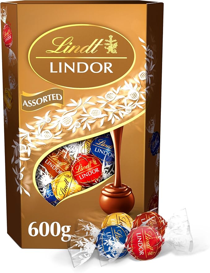 Lindt Lindor Assorted Cornet Chocolate with Melting Filling, 600 grams