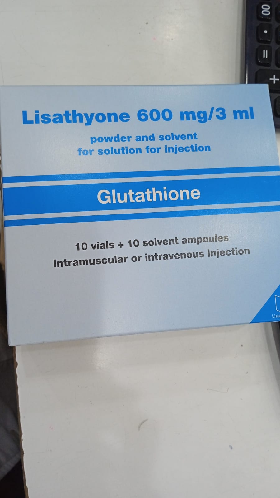 Lisathyone 600mg/3ml Glutathione injection Lisathyone 600mg/3ml Glutathione injection