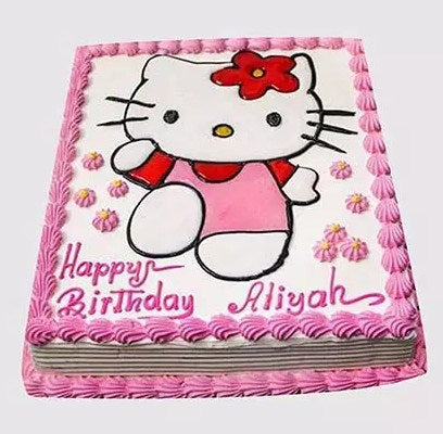 Adorable Hello Kitty Chocolate Cake