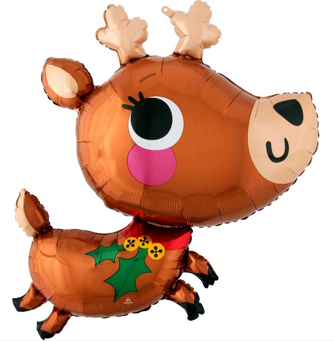 Adorable Reindeer SuperShape Balloon 76cm