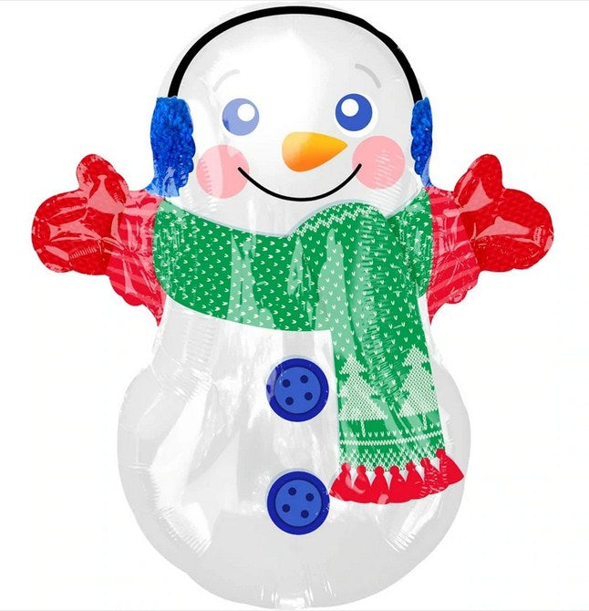 Adorable Snowman Standard Shape Balloon 45x53cm