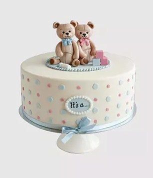 Adorable Teddy Chocolate Cake