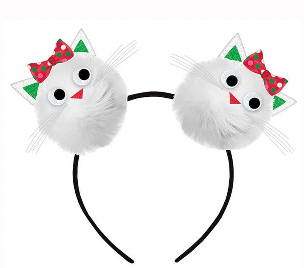 Adult Cat Pom Pom Headband
