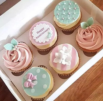 Anniversary Decorated Cupcakes