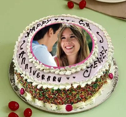 Anniversary Special Photo Cake- Truffle Half Kg