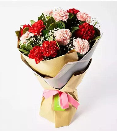 Appealing Mixed Carnations Bouquet Standard