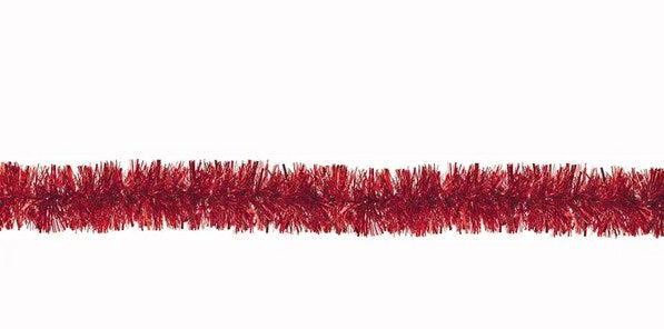Apple Red Tinsel Boa Garland