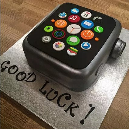 Apple Watch Theme Cake Chocolate