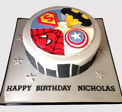 Avengers Fondant Cake Chocolate