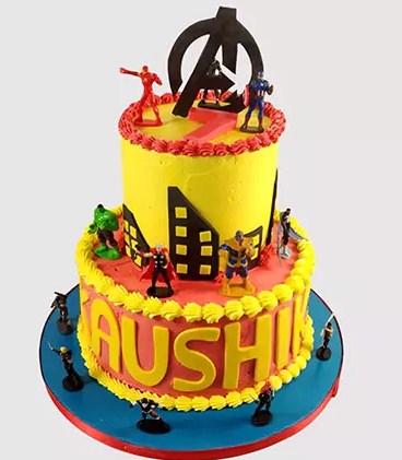 Avengers Logo Themed Chocolate Cake