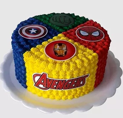 Avengers Rainbow Chocolate Cake