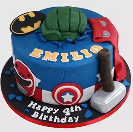 Avengers Themed Fondant Cake Chocolate