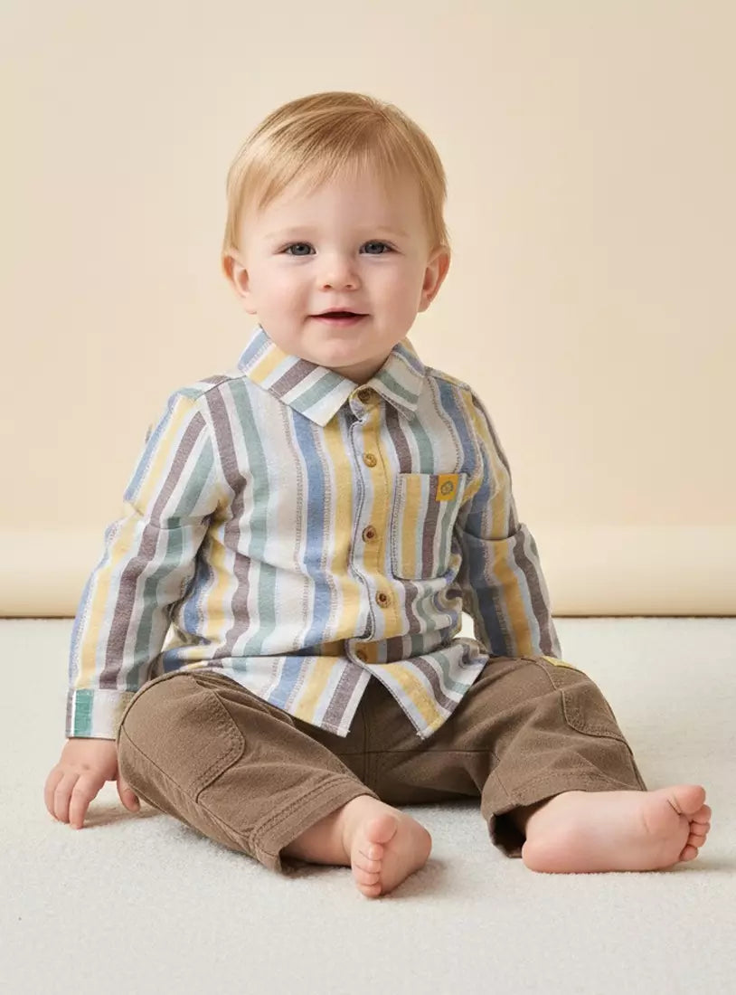 Striped Shirt with Bodysuit and Pants