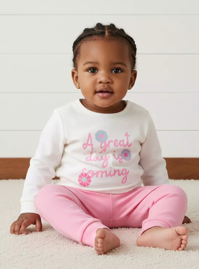 Pack of 2 - Floral Print Cotton Pyjama Set