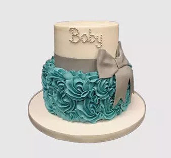Baby Bow Chocolate Cake