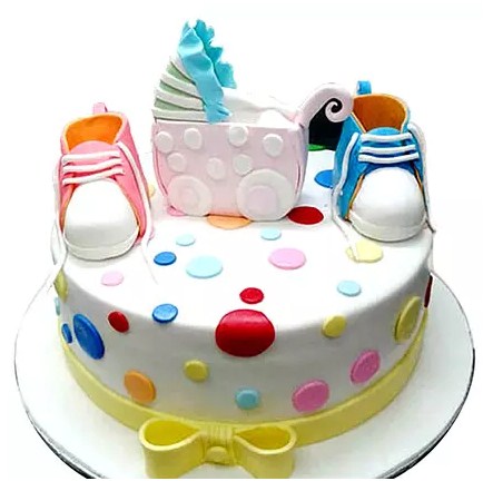 Baby Shower Designer Fondant Chocolate Cake