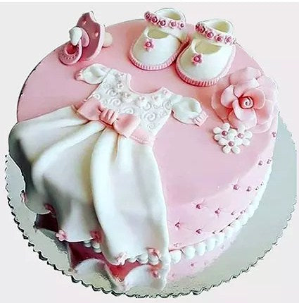 Baby Shower Fondant Chocolate Cake