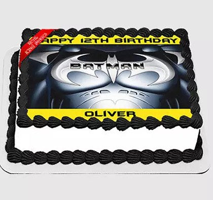 Batman Birthday Photo Cake Chocolate