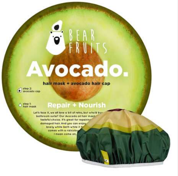 Bear Fruits Avocado Frutilicious Hair Mask & Cap Repair & Nourish 20ml