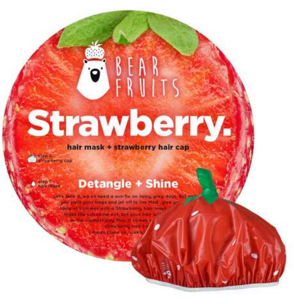 Bear Fruits Strawberry Frutilicious Hair Mask & Cap Detangle & Shine 20ml
