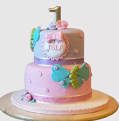 Beautiful 2 Tier Butterfly Chocolate Cake