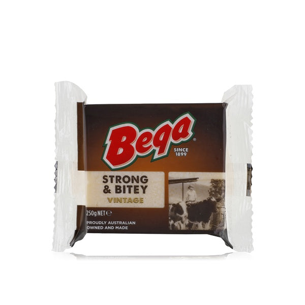 Bega strong and bitey cheddar cheese 250G