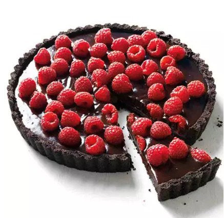 Belgian Chocolate and Raspberry Tart 4 Portion