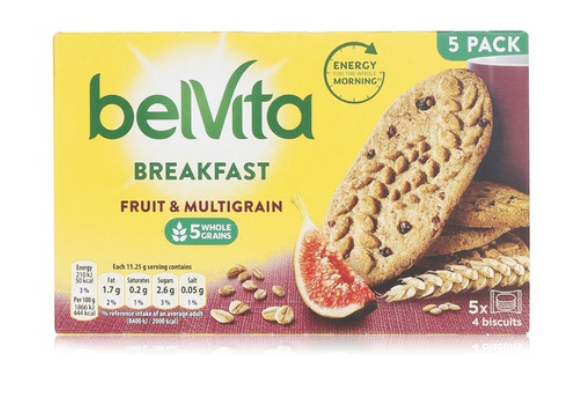 Belvita breakfast fruit and multigrain 5x45g