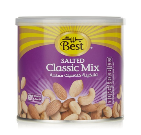 Best salted classic mixed nuts can 300g