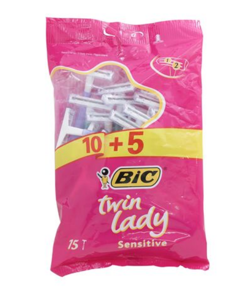 Bic Twin Lady Sensitive Disposable Razors Pack of 15