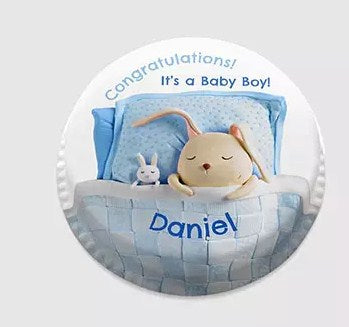 Bunny Baby Chocolate Photo Cake