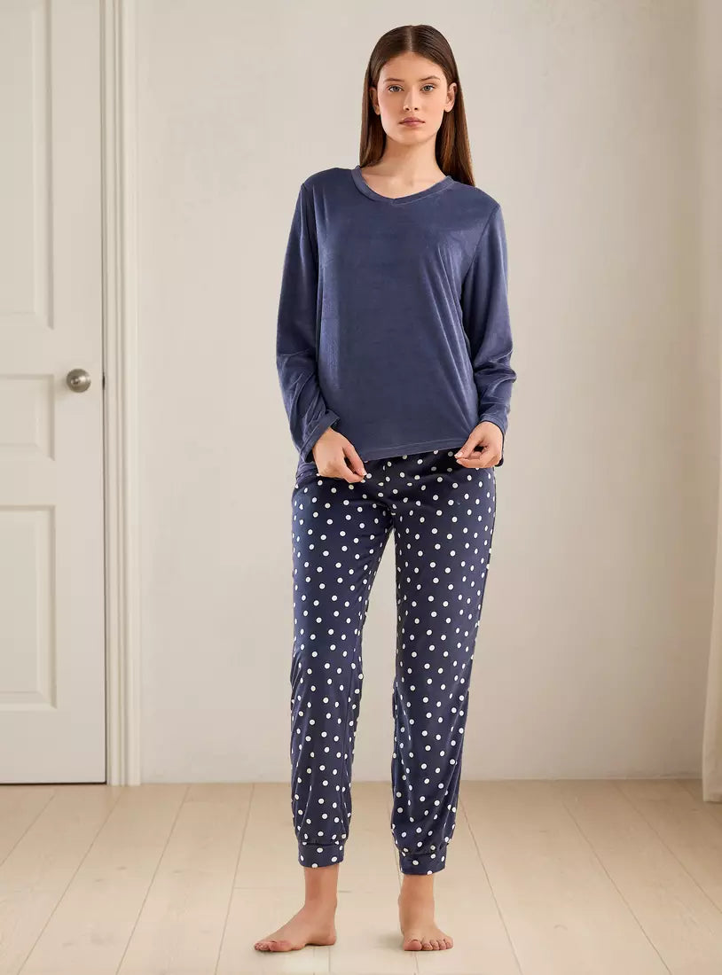 Polka Dot Print Pyjama Set