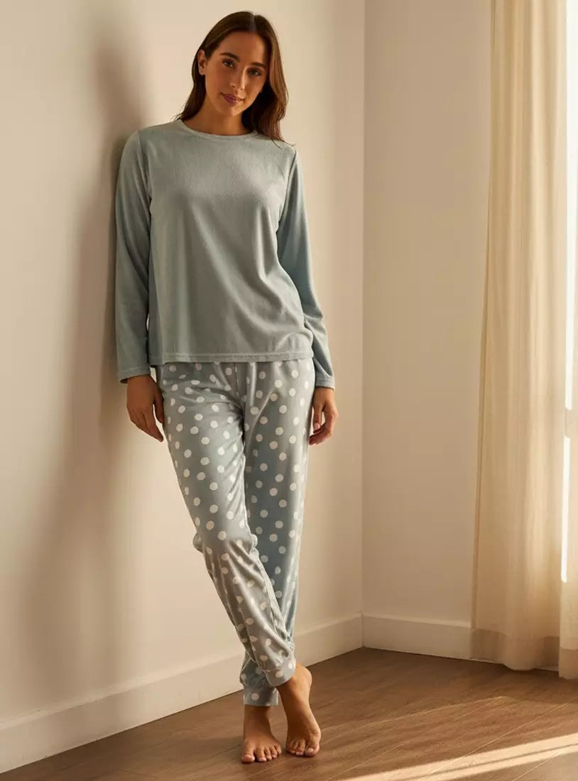 Polka Dot Print Pyjama Set
