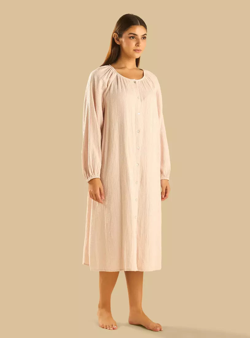 Textured Double Gauze Night Dress