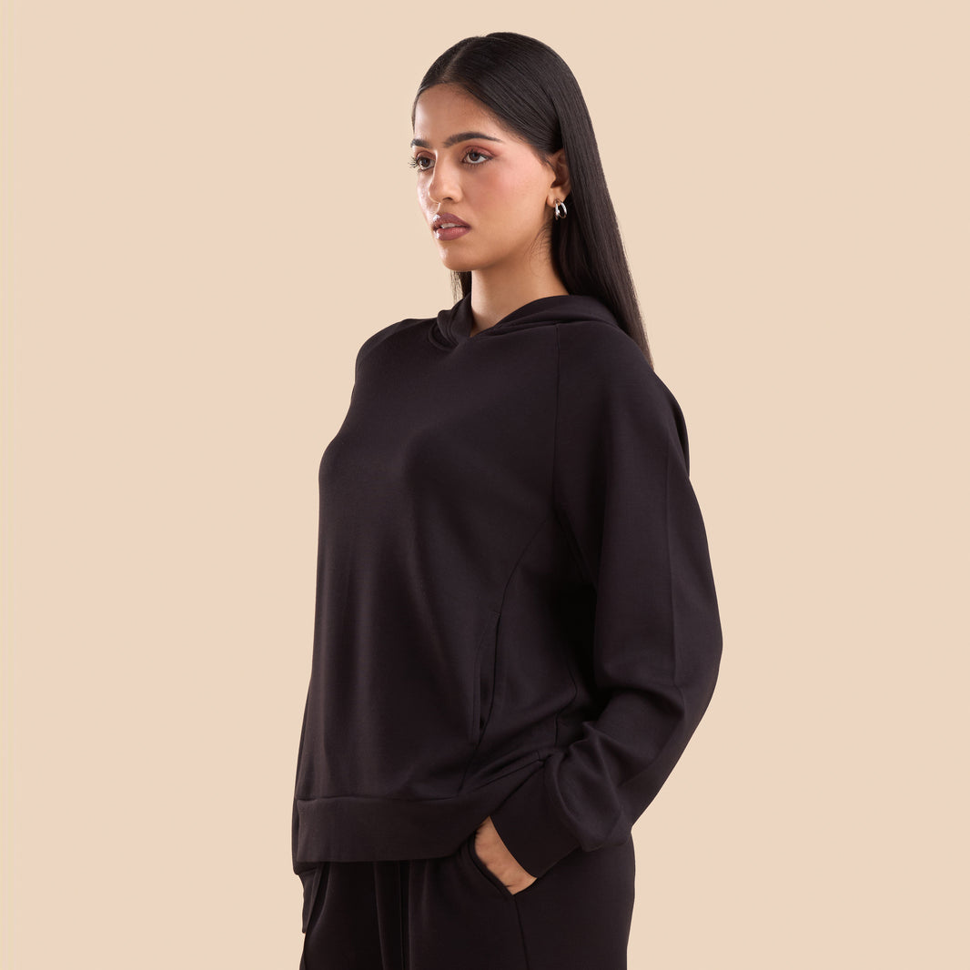 Plain Hooded Sweatshirt