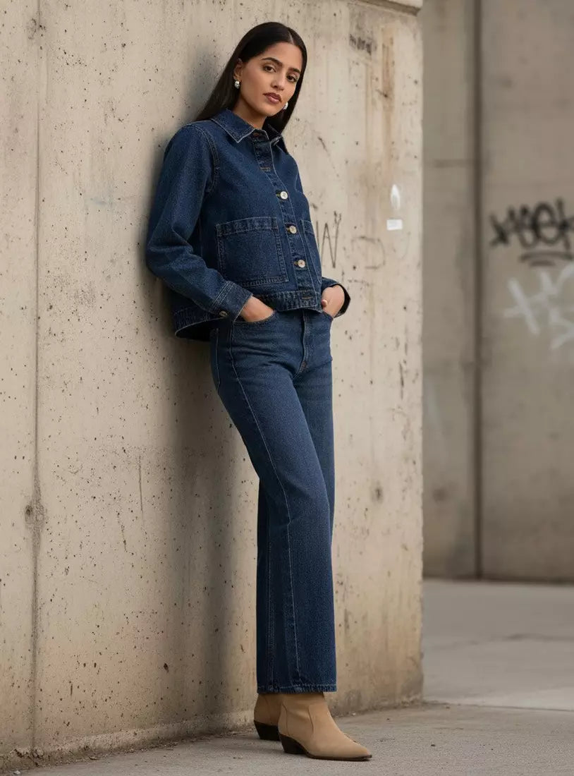 Collared Denim Jacket