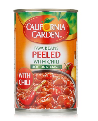 California Garden peeled fava beans with chilli 450g