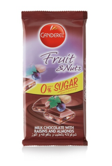 Canderel chocolate fruit & nuts 85g
