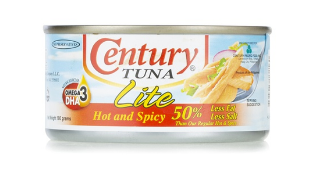 Century lite tuna hot and spicy 180g