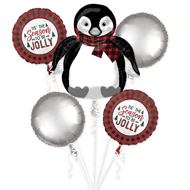 Cozy Holiday Balloon Bouquet 5pcs