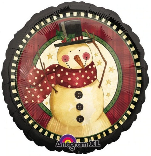 Cozy Snowman Foil Balloon 18in