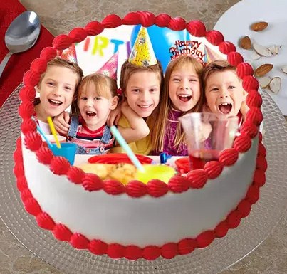 Cream Drop Birthday Cake- Truffle Half Kg