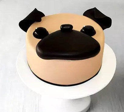 Cute Pug Chocolate Cake- 2 Kg