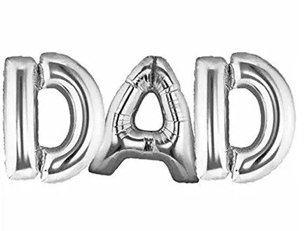 Dad Balloon Set Silver
