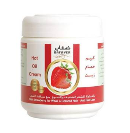 Dafayer - Hot Oil Cream With Strawberry For Weak & Colored Hair - Anti Hair Loss 250G
