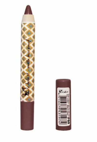 De Bela 18 Smudge Proof Matte Lip Crayon Dark Maroon