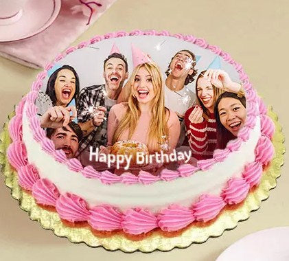 Delicious Birthday Photo Cake- Truffle Half Kg