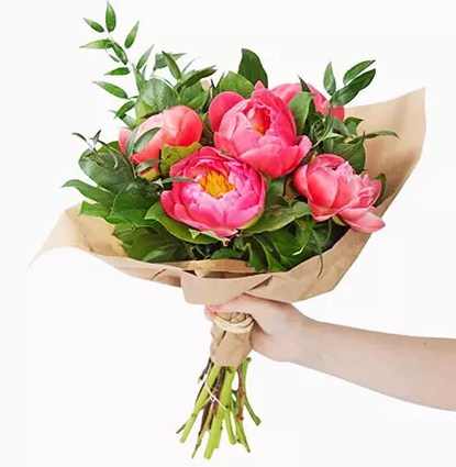 Delightful Coral Peonies Bunch