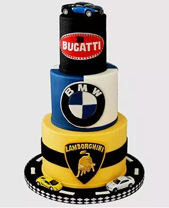 Designer Car Themed Chocolate Cake