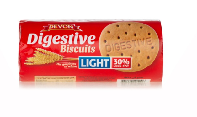 Devon light digestive biscuits 250g